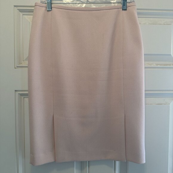 Calvin Klein Women's Blush Lined Pencil Zipper Skirt Size 6 - Picture 2 of 7